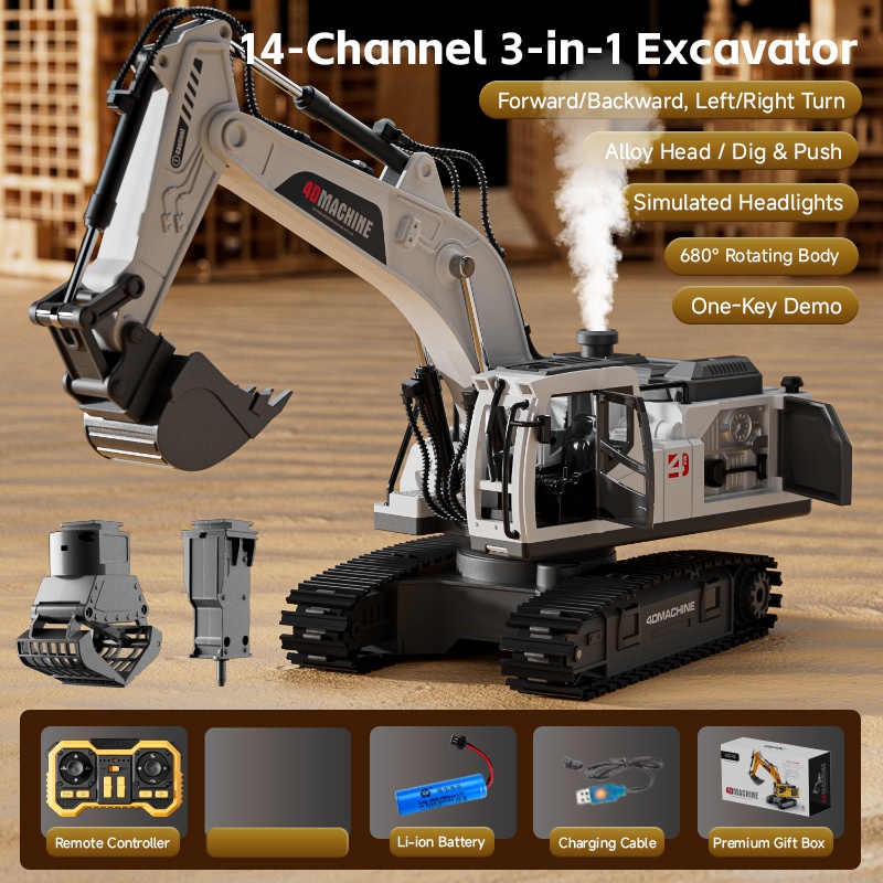 Home Automation Tutorial - RC Alloy Excavator 14 Channel 3-in-1