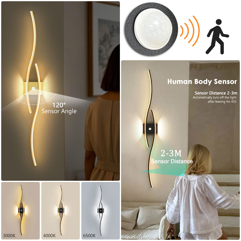 Indoor Motion Sensor LED Wall  - Motion Sensor Pir Wired ulasan dan harga